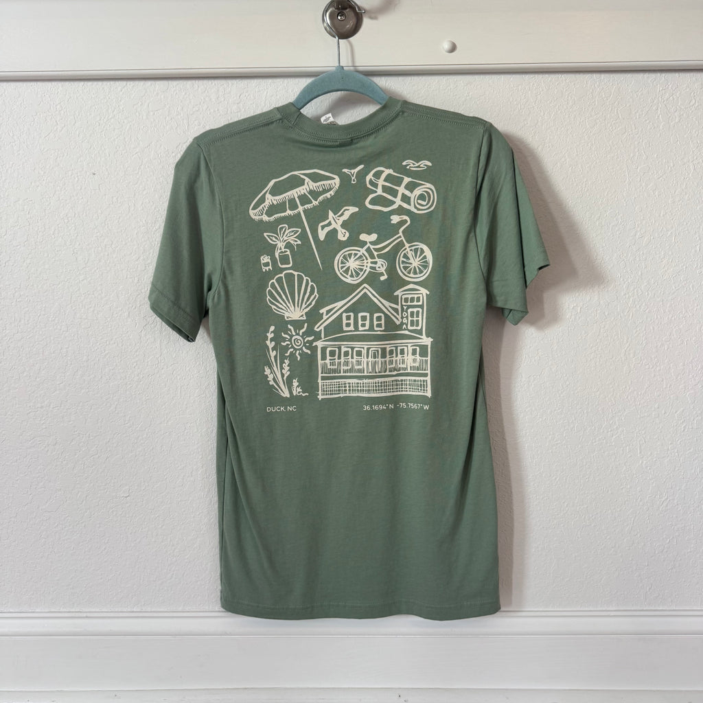 Collage Tee - Sage/Sand