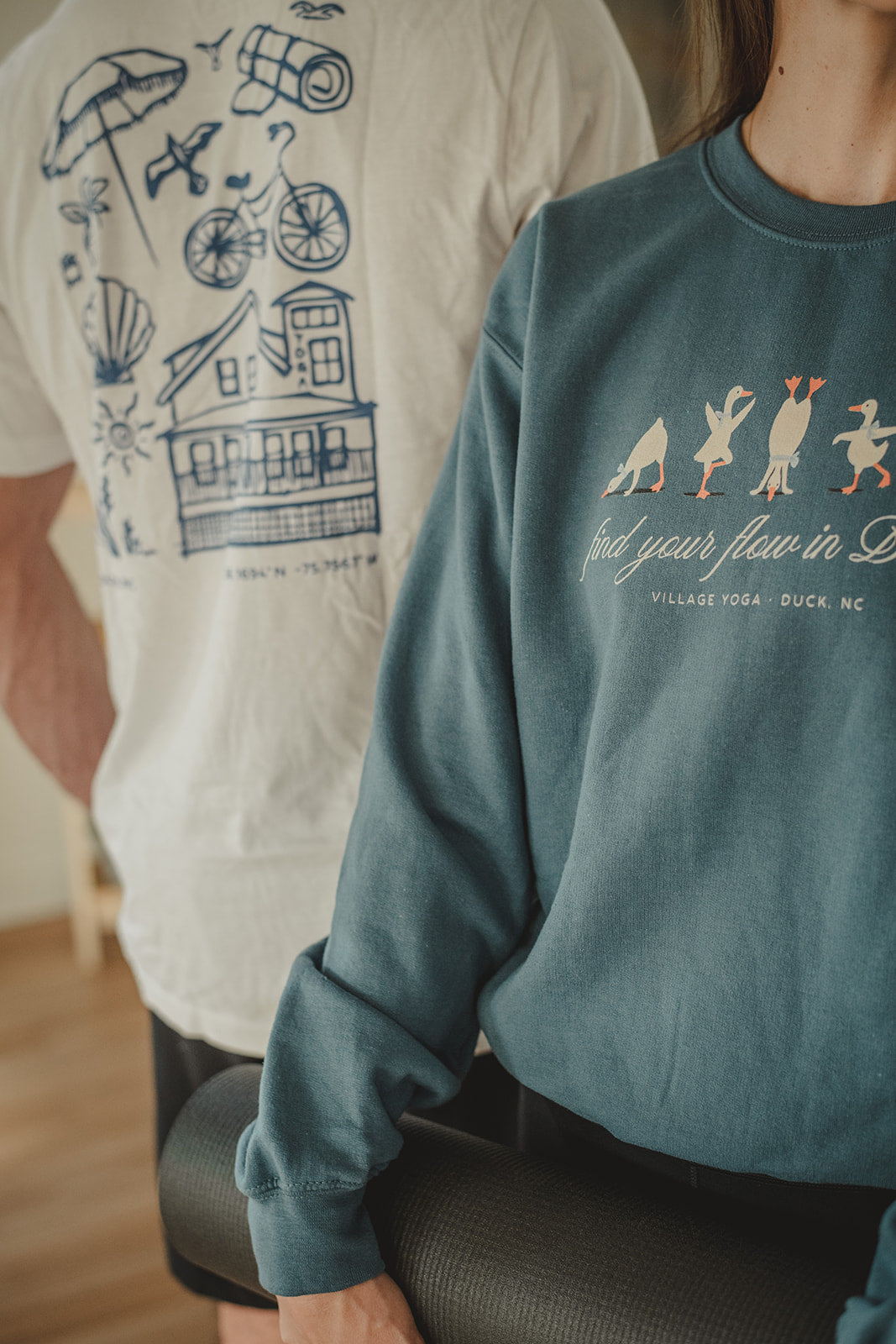 Collage Tee - White/Blue